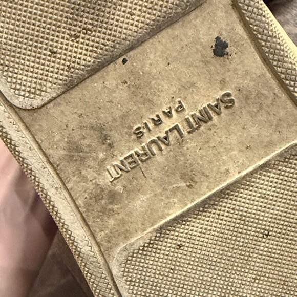 Saint Laurent Black and White Leather Sneakers - Picture 3 of 3